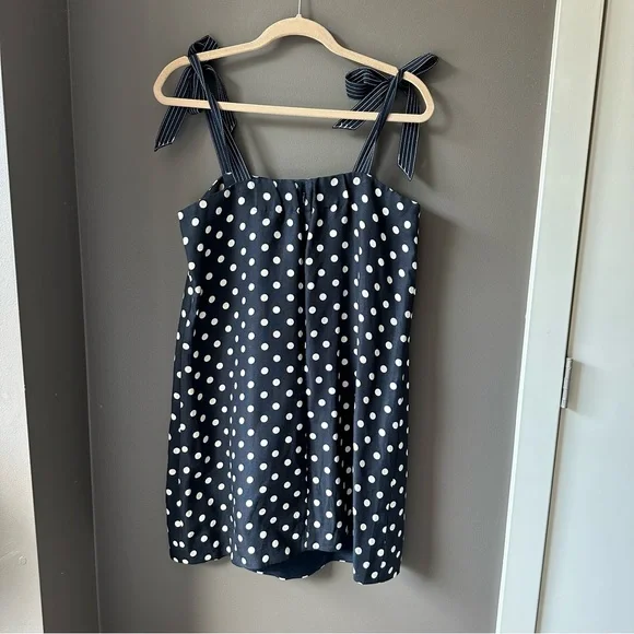J. Crew Black and White Polka Dot Mini Dress - Picture 5 of 6